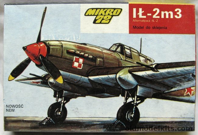 Mikro 1/72 Il-2m3 - Poland 1947 / USSR Moscow 1941 / USSR 1942 / Special Markings, S-03 plastic model kit